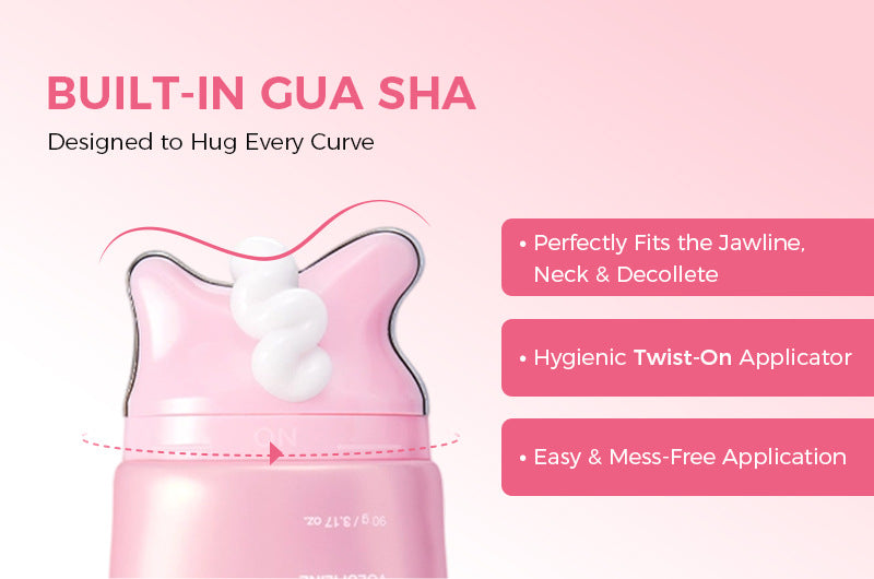Built-in metal gua sha head with cream